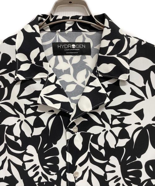 HYDROGEN（ハイドロゲン）HYDROGEN (ハイドロゲン) 柄シャツ ホワイト×ブラック サイズ:Sの古着・服飾アイテム