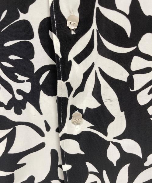 HYDROGEN（ハイドロゲン）HYDROGEN (ハイドロゲン) 柄シャツ ホワイト×ブラック サイズ:Sの古着・服飾アイテム