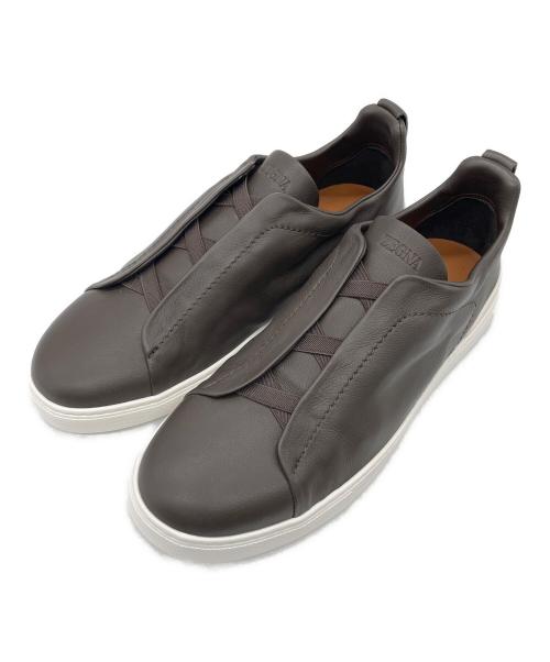 ZEGNA（ゼニア）ZEGNA (ゼニア) ブラウン Triple Stitch™ SECONDSKINスニーカー ブラウン サイズ:UK 10, US 11の古着・服飾アイテム