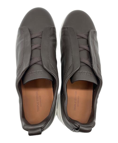ZEGNA（ゼニア）ZEGNA (ゼニア) ブラウン Triple Stitch™ SECONDSKINスニーカー ブラウン サイズ:UK 10, US 11の古着・服飾アイテム