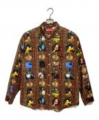 SUPREMEシュプリーム）の古着「23AW HARDCORE PLINTED CORDUROY SHIRT／コーデュロイシャツ」｜オレンジ