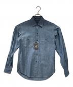 WOOLRICHウールリッチ）の古着「シャンブレーシャツ」｜スカイブルー