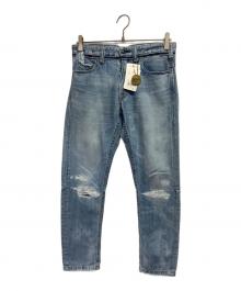 TAVERNITI SO JEANS（タバニティーソージーンズ）の古着「ダメージ加工デニムパンツ」｜スカイブルー