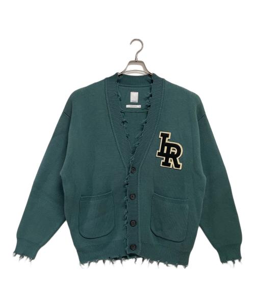 Liberaiders（リベレイダース）Liberaiders (リベレイダース) DAMAGED LETTERD CARDIGAN グリーン サイズ:Lの古着・服飾アイテム