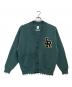 Liberaiders（リベレイダース）の古着「DAMAGED LETTERD CARDIGAN」｜グリーン