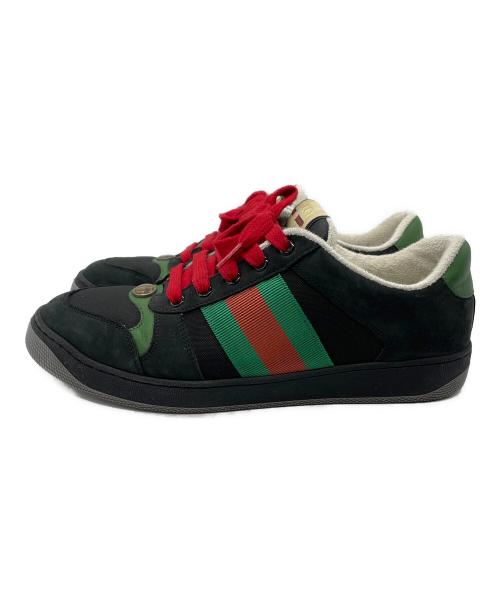 GUCCI（グッチ）GUCCI (グッチ) シェリーライン スクリーナー スニーカー ブラック サイズ:7の古着・服飾アイテム