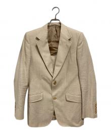 GUCCI（グッチ）の古着「リネン混テーラードジャケット」｜ベージュ