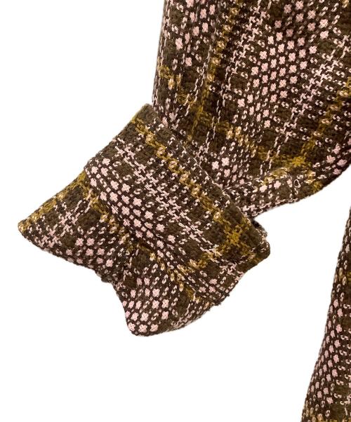 SUPREME（シュプリーム）Supreme (シュプリーム) Basket Weave Plaid Shirt/バスケット ウェーブ プレイド シャツ ブラウン×ピンク サイズ:XLの古着・服飾アイテム