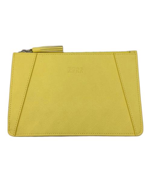 HUGO BOSS（ヒューゴ ボス）HUGO BOSS (ヒューゴ ボス) ポーチ イエローの古着・服飾アイテム
