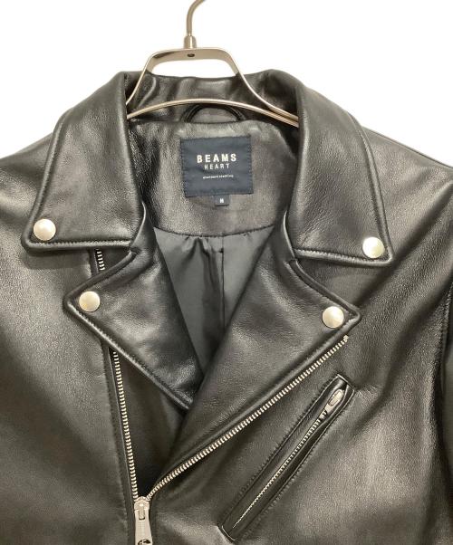 BEAMS HEART（ビームスハート）BEAMS HEART (ビームスハート) ダブルライダースジャケット ブラック サイズ:Mの古着・服飾アイテム