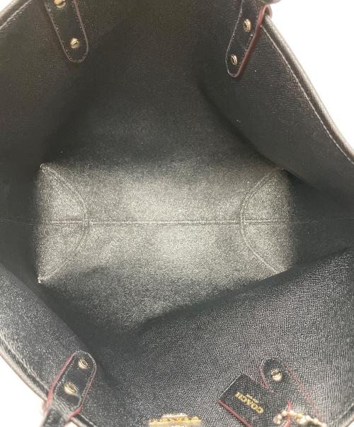 COACH（コーチ）COACH (コーチ) シグネチャー ポーチ付きトートバッグ ブラウン×ブラックの古着・服飾アイテム