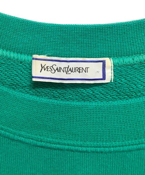 Yves Saint Laurent（イヴサンローラン）Yves Saint Laurent (イヴサンローラン) スウェット グリーン サイズ:Mの古着・服飾アイテム