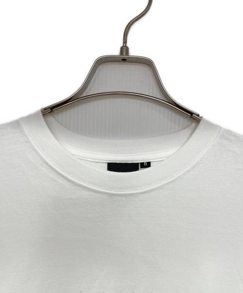acanthus（アカンサス）acanthus (アカンサス) muta (ムータ) ACANTHUS × muta MARINE Fire Logo Tee ホワイト×グリーン サイズ:SIZE 5の古着・服飾アイテム