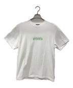 acanthus×mutaアカンサス×ムータ）の古着「ACANTHUS × muta MARINE Fire Logo Tee」｜ホワイト×グリーン