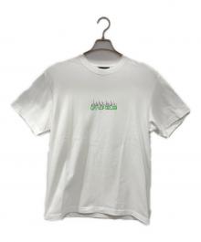acanthus×muta（アカンサス×ムータ）の古着「ACANTHUS × muta MARINE Fire Logo Tee」｜ホワイト×グリーン