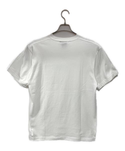 acanthus（アカンサス）acanthus (アカンサス) muta (ムータ) ACANTHUS × muta MARINE Fire Logo Tee ホワイト×グリーン サイズ:SIZE 6の古着・服飾アイテム