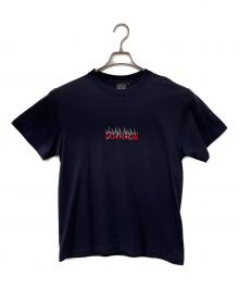 acanthus×muta（アカンサス×ムータ）の古着「ACANTHUS × muta MARINE Fire Logo Tee 」｜ネイビー×レッド