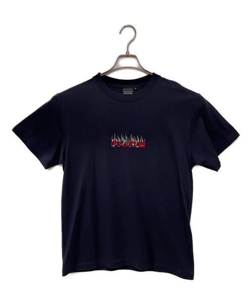 acanthus（アカンサス）acanthus (アカンサス) muta (ムータ) ACANTHUS × muta MARINE Fire Logo Tee  ネイビー×レッド サイズ:SIZE 5の古着・服飾アイテム