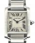 Cartier（カルティエ）の古着「Tank Francaise SM タンクフランセーズ SM Ref.W51008Q3」｜アイボリー文字盤