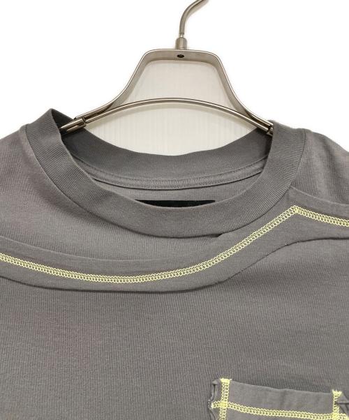 YUKI HASHIMOTO（ユウキハシモト）YUKI HASHIMOTO (ユウキハシモト) CONTRAST LAYERED T-SHIRT グレー サイズ:M 未使用品の古着・服飾アイテム
