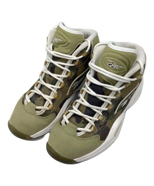REEBOK（リーボック）REEBOK (リーボック) A BATHING APE (ア ベイシング エイプ) ミタスニーカーズ QUESTION MID BAPE グリーン サイズ:26の古着・服飾アイテム