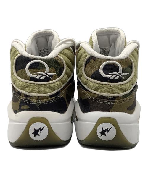 REEBOK（リーボック）REEBOK (リーボック) A BATHING APE (ア ベイシング エイプ) ミタスニーカーズ QUESTION MID BAPE グリーン サイズ:26の古着・服飾アイテム