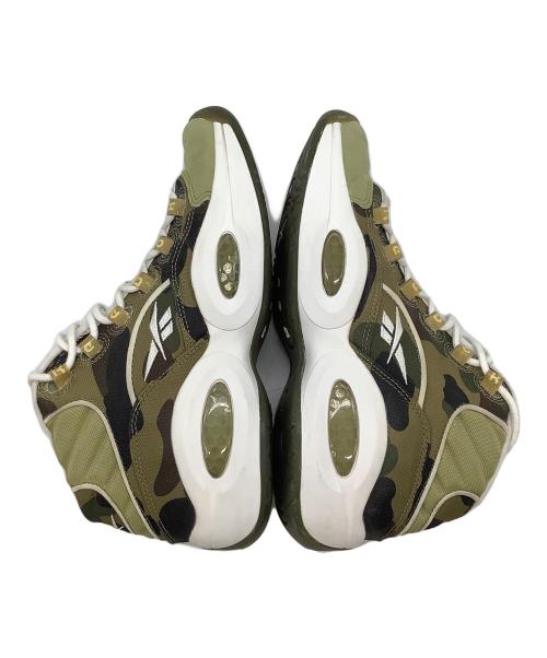 REEBOK（リーボック）REEBOK (リーボック) A BATHING APE (ア ベイシング エイプ) ミタスニーカーズ QUESTION MID BAPE グリーン サイズ:26の古着・服飾アイテム