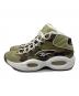 REEBOK (リーボック) A BATHING APE (ア ベイシング エイプ) ミタスニーカーズ QUESTION MID BAPE グリーン サイズ:26：9000円