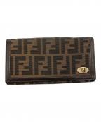 FENDIフェンディ）の古着「ズッカ 2つ折り財布」｜ブラウン