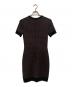 MICHAEL KORS (マイケルコース) 半袖ニットワンピース ブラウン×ブラック サイズ:S 未使用品：10000円