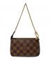 LOUIS VUITTON（ルイ ヴィトン）の古着「ダミエ ミニ・ポシェット・アクセソワール」｜ブラウン