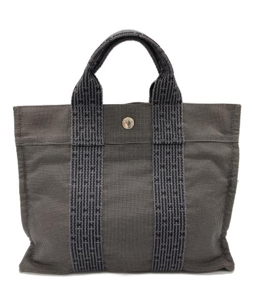 HERMES（エルメス）HERMES (エルメス) エールラインPM キャンバストートバッグ グレーの古着・服飾アイテム