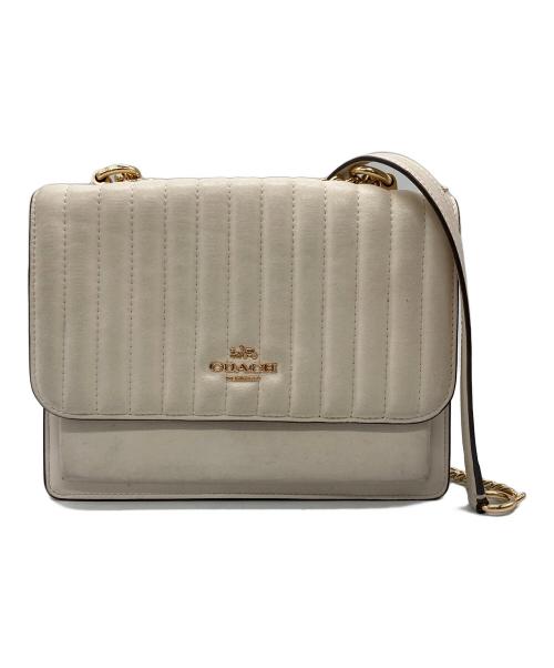 COACH（コーチ）COACH (コーチ) クレアリニアキルティング2WAYショルダーバッグ アイボリーの古着・服飾アイテム