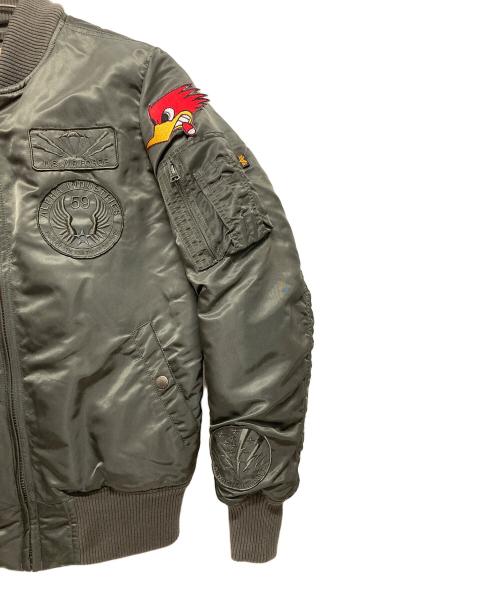 ALPHA（アルファ）ALPHA (アルファ) MA-1ジャケット グリーン サイズ:MEDIUMの古着・服飾アイテム