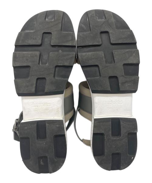 HERMES（エルメス）HERMES (エルメス) オデッセイ サンダル ブラック×グレー サイズ:43の古着・服飾アイテム