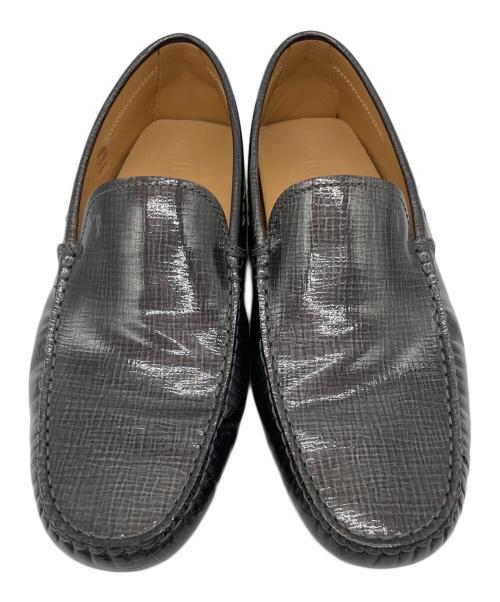 TOD'S（トッズ）TOD'S (トッズ) エナメルローファー グレー サイズ:8 1/2の古着・服飾アイテム