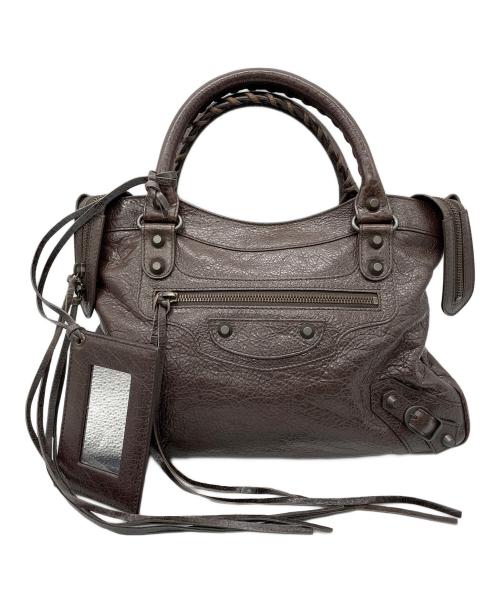 BALENCIAGA（バレンシアガ）BALENCIAGA (バレンシアガ) ザ・タウン ハンドバッグ ブラウンの古着・服飾アイテム