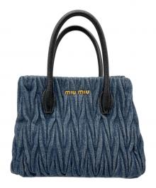 MIU MIU（ミュウミュウ）の古着「マテラッセ デニムバッグ」｜ブルー