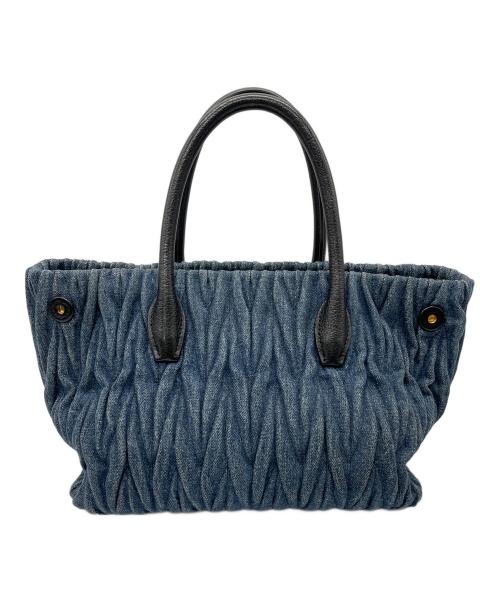 MIU MIU（ミュウミュウ）MIU MIU (ミュウミュウ) マテラッセ デニムバッグ ブルーの古着・服飾アイテム