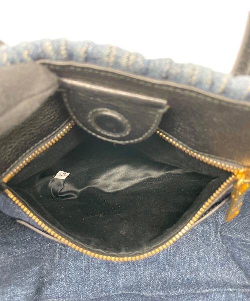 MIU MIU（ミュウミュウ）MIU MIU (ミュウミュウ) マテラッセ デニムバッグ ブルーの古着・服飾アイテム