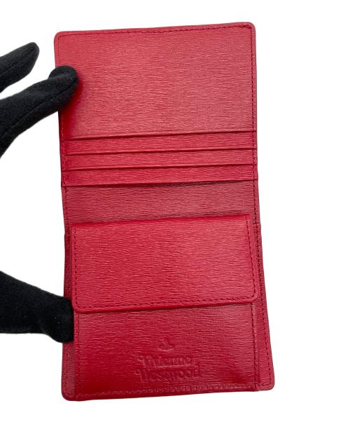 Vivienne Westwood（ヴィヴィアンウエストウッド）Vivienne Westwood (ヴィヴィアンウエストウッド) トーナルORB 2つ折り財布 レッドの古着・服飾アイテム