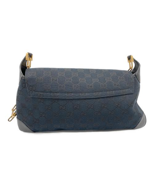 GUCCI（グッチ）GUCCI (グッチ) タイガーヘッド ワンショルダーバッグ ネイビー×ブラックの古着・服飾アイテム