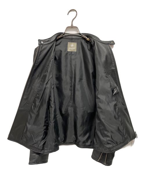 nano・universe（ナノ・ユニバース）nano・universe (ナノ・ユニバース) レザージャケット ブラック サイズ:Mの古着・服飾アイテム
