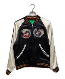 STUDIO D'ARTISAN（ステュディオダルチザン）の古着「リバーシブル サテンスカジャン」｜ブラック