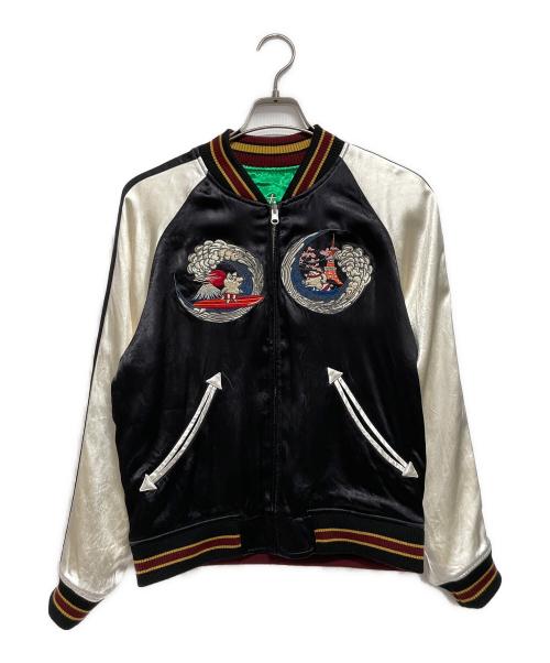 STUDIO D'ARTISAN（ステュディオダルチザン）STUDIO D'ARTISAN (ステュディオダルチザン) リバーシブル サテンスカジャン ブラック サイズ:36の古着・服飾アイテム