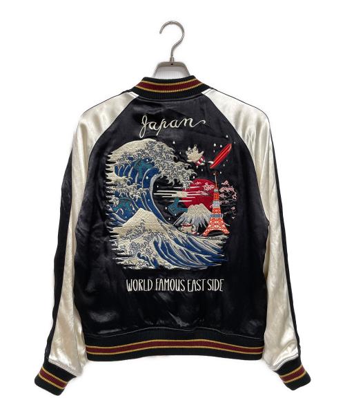 STUDIO D'ARTISAN（ステュディオダルチザン）STUDIO D'ARTISAN (ステュディオダルチザン) リバーシブル サテンスカジャン ブラック サイズ:36の古着・服飾アイテム