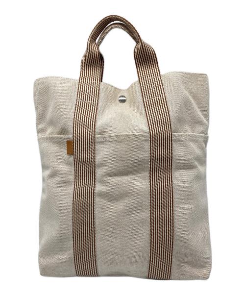HERMES（エルメス）HERMES (エルメス) ニュー フールトゥ カバス トートバッグ アイボリーの古着・服飾アイテム