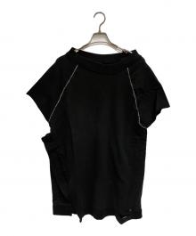 NostraSantissima（ノストラサンティッシマ）の古着「変形カットソー」｜ブラック