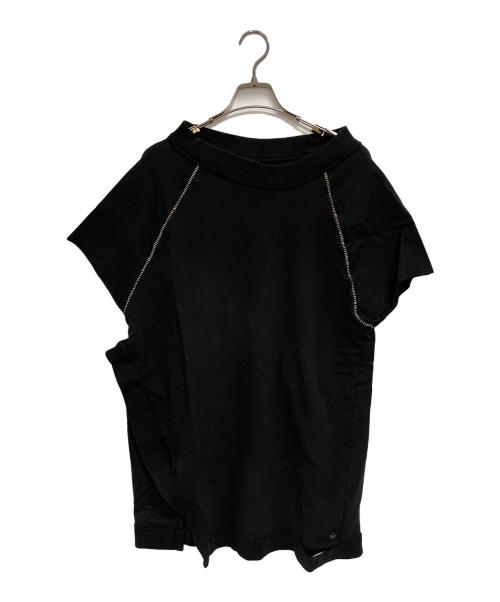 NostraSantissima（ノストラサンティッシマ）NOSTRASANTISSIMA (ノストラサンティッシマ) 変形カットソー ブラック サイズ:S 未使用品の古着・服飾アイテム