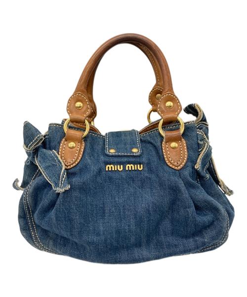 MIU MIU（ミュウミュウ）MIU MIU (ミュウミュウ) デニム 2WAYバッグ インディゴの古着・服飾アイテム